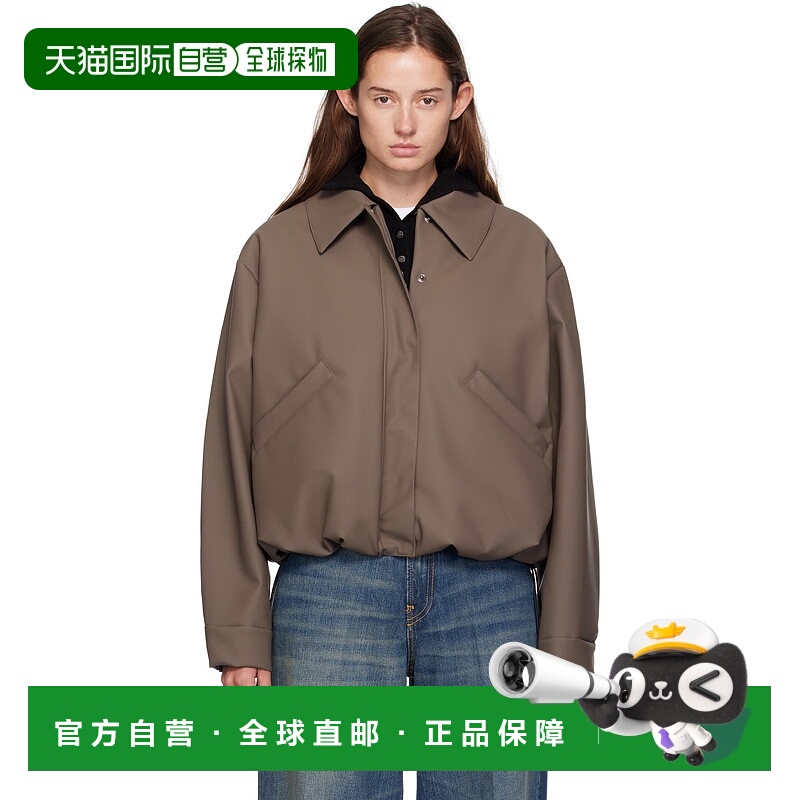 香港直邮Tom Ford 汤姆 福特 女士 灰褐色 Short Rubber 飞行员夹