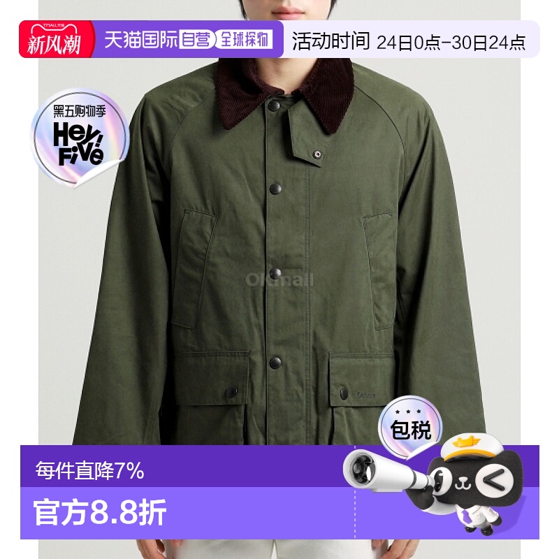 韩国直邮BARBOUR巴伯尔男女同款OS Peached Bedale夹克休闲外套