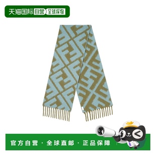 蓝色 香港直邮FENDI AW2025 FXT460AYKQF1U6P 羊毛围巾 女士围巾