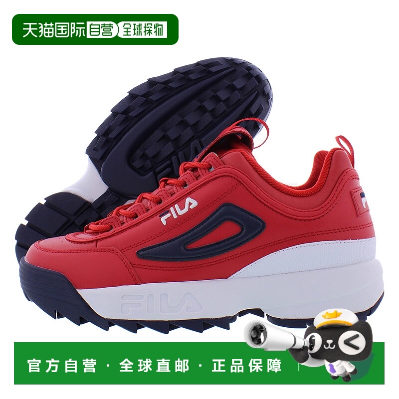 美国直邮Fila男款运动鞋黑白渐变网面低帮系带平底轻便舒适百搭