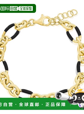 自营 simona纯银、黑色珐琅手链 - 镀金 - 黑色 美国奥莱直发配饰