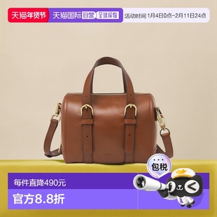 【美国直邮】fossil 通用 单肩包化石迷你手提包公文包肩带皮革