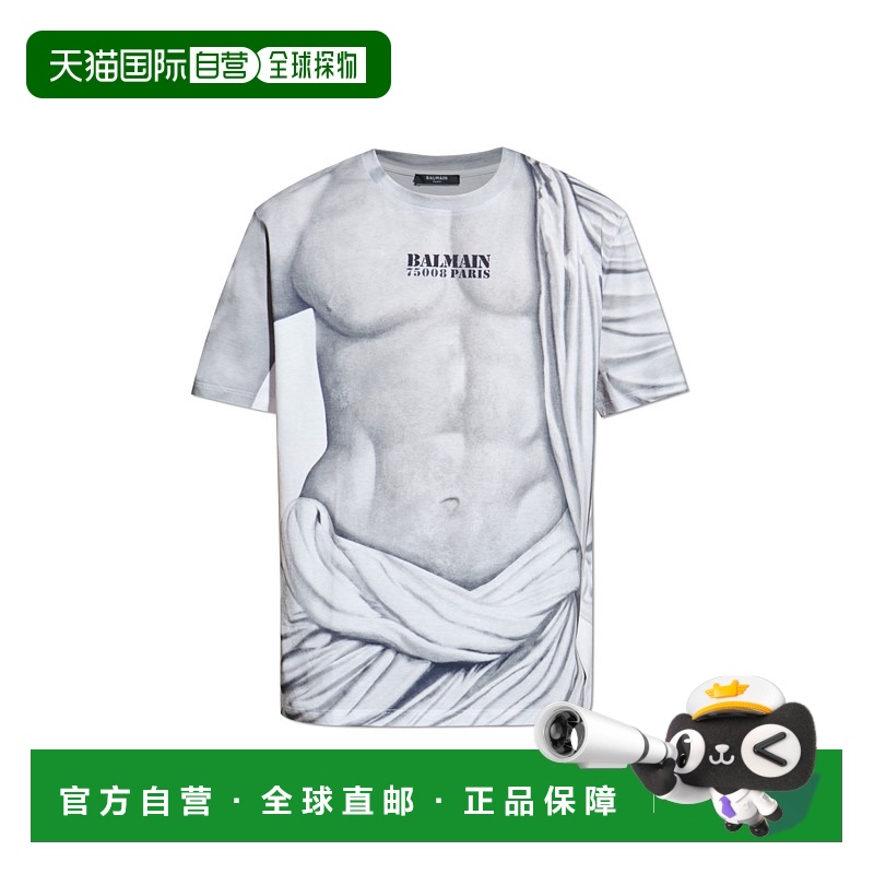 1h可退 香港直邮BALMAIN 男士T恤 FH1EG000GF07YIG AW2025 白色 B