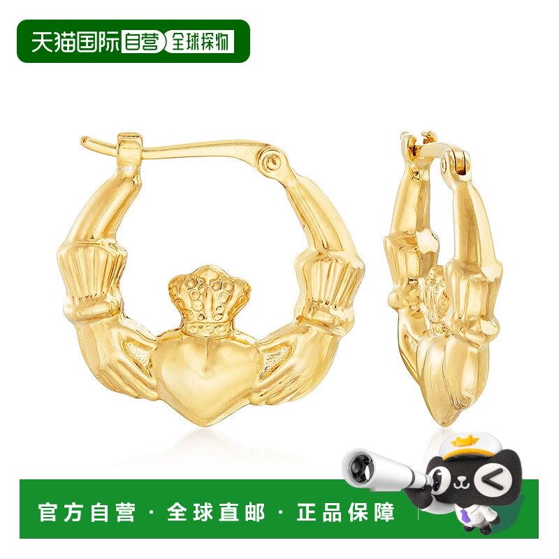 ��ɫ One Size ��Ӫ Ross-Simons 14kt �ƽ� Claddagh Ȧ�ζ��� - ��ɫ ��������