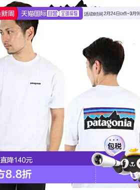 日本直邮PATAGONIA T恤P-6 LOGO RESPONSIBILI-TEE 白色 白 BLk T