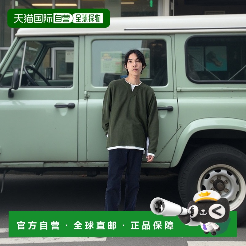 1h可退 日本直邮BEAMS HEART MEN TY.开叉领F/L4S宽松潮流穿搭时