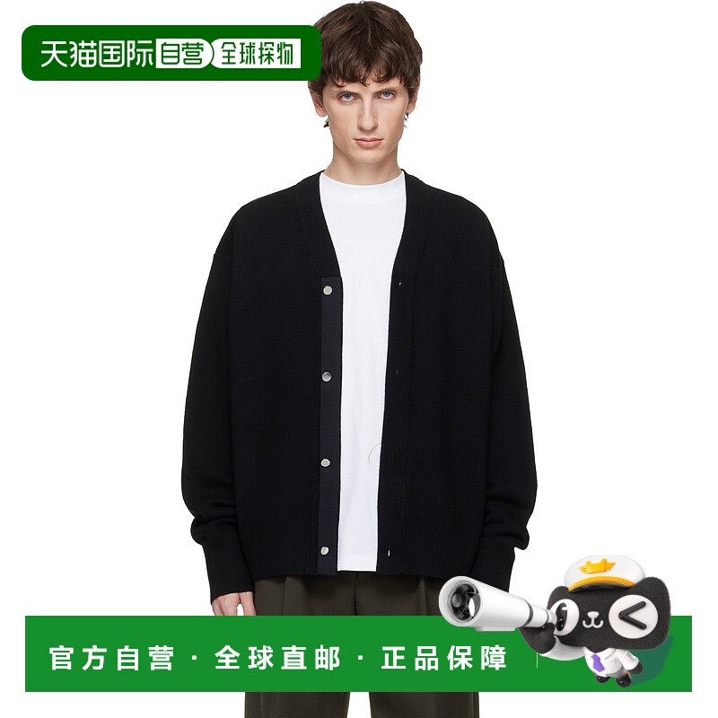 1h可退 香港直邮潮奢 Jacquemus 男士 黑色 The Doppio 开衫 24HC