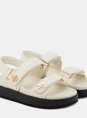 Tory Burch 托里·伯奇 女士 双T带皮质凉鞋 000693
