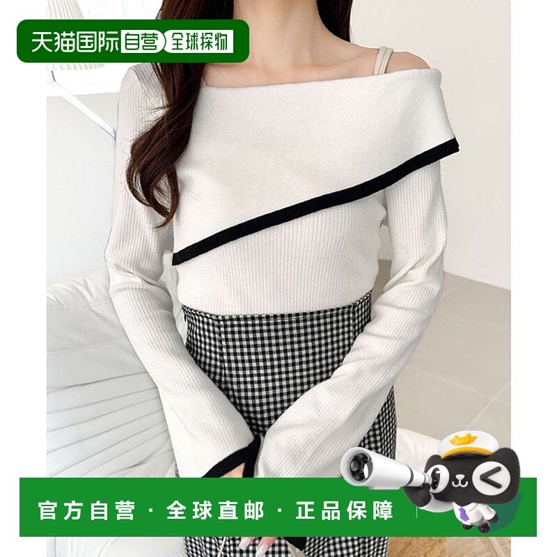 日本直邮Classical Elf 潮流美风格2WAY不对称露肩针织衫 C04519E