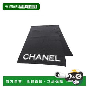日本直邮中古Chanel香奈儿女A级95新Scarf围巾羊毛围巾/丝巾黑色