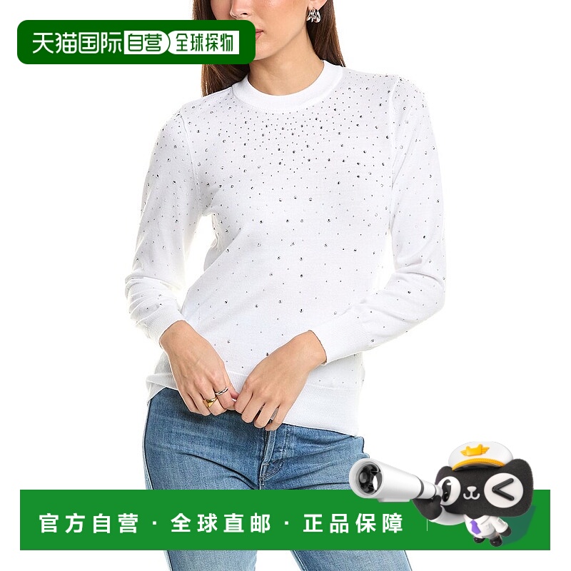 自营Nanette Nanette Lepore饰钉毛衣-白色 美国奥莱直发