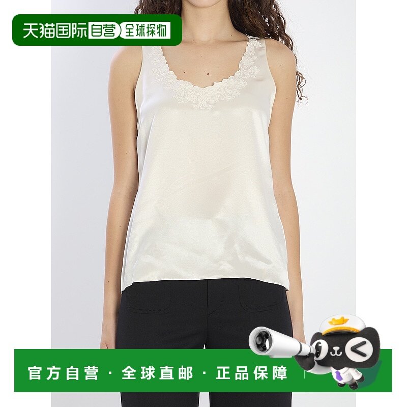香港直邮CELINE 女士背心吊带 RB01D276L01OW AW2025 白色