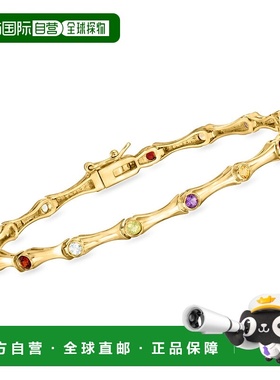 自营 ross-simonsRoss Simons 18K金镀银多宝石手镯-8英寸 美国奥