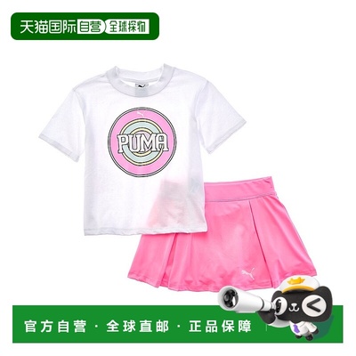 自营PUMA 2pc Jersey T-Shirt & Skort Set - white 美国奥莱直发