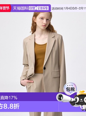 日潮跑腿GU极优 可洗西装夹克 Z 32 BEIGE WOMEN XS 357496外套