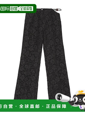 香港直邮Ganni 提花休闲裤 F8024阔腿裤喇叭裤