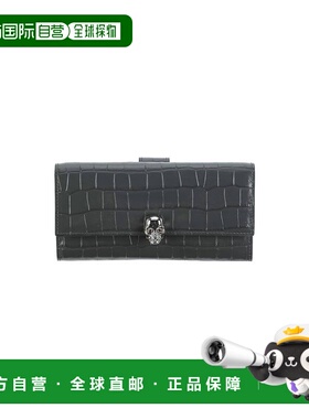 1h可退 香港直邮mcqueen 亚历山大 麦昆 女士 钱包 grey灰色 舒适