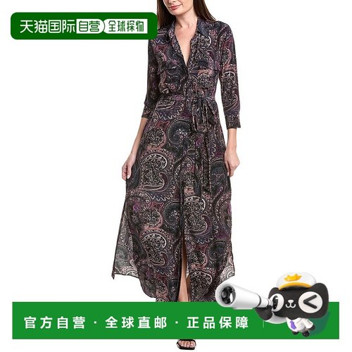 自营l'agenceL’AGENCE Cameron Long Silk Shirtdress - brown