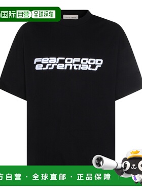 1h可退 香港直邮潮奢 essentials fear of god 男士 黑色棉质T恤
