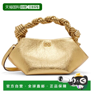 1h可退 香港直邮潮奢 GANNI 甘尼 女士 金色迷你 Metallic Metall