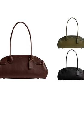 香港直邮COACH蔲驰Empire Carryall 34烫金徽标保龄球包斜挎手提