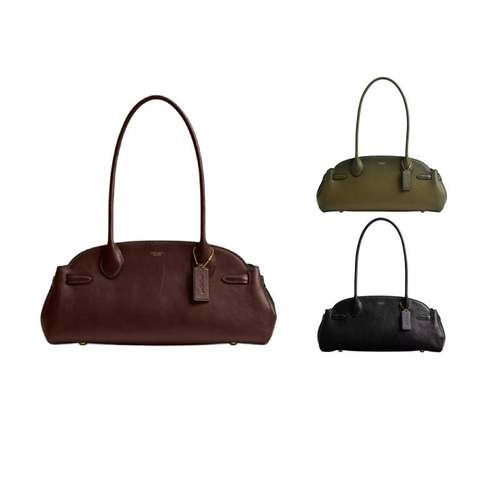 香港直邮COACH蔲驰Empire Carryall 34烫金徽标保龄球包斜挎手提