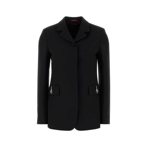 GUCCI 女士西服 840458ZAD881000 AW2025 黑色 Black cady blazer