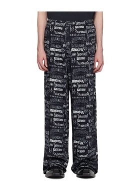 BALENCIAGA 男士休闲裤 658883TPLE71000 SS2024 黑色