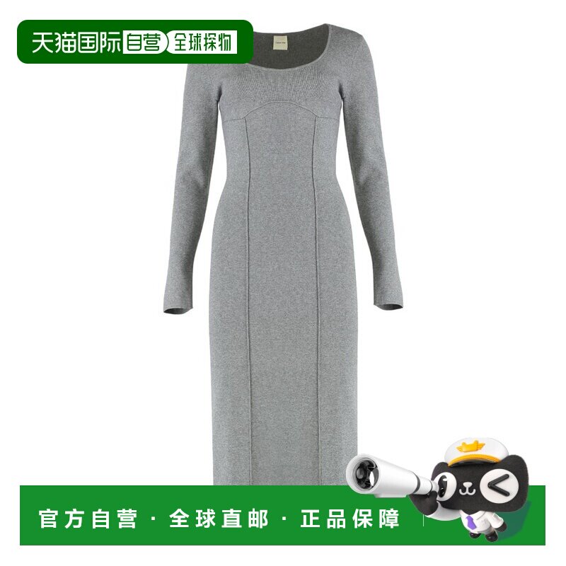 香港直邮CalvinKlein卡尔文 克莱恩女士中长连衣裙