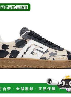 香港直邮潮奢 Balmain 巴尔曼 女士 黑色 & 驼色 Swan Leopard Pr