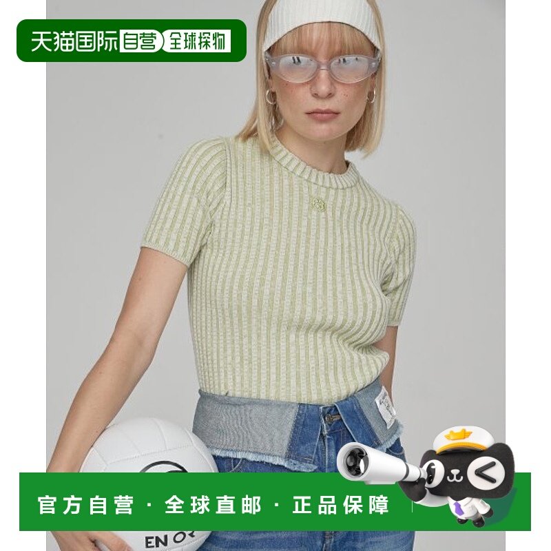 韩国直邮EN OR 女士毛针织衫BCSSKN003 CROP GOLGI KNIT - GREEN