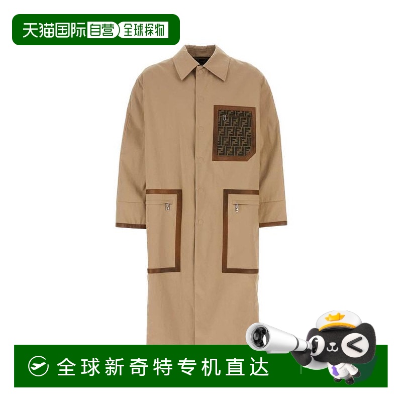 韩国直邮FENDI23FW风衣男FF0741APNG F1M2L Beige o Tan