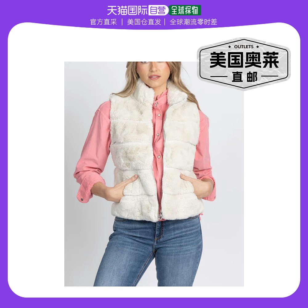 love tokenKrissy Faux Fur Vest In Ivory ivory 【美国奥莱】直 女装/女士精品 马夹 原图主图