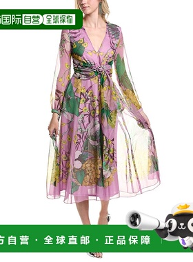 自营 Carla Ruiz 中长连衣裙 - 红色 美国奥莱直发