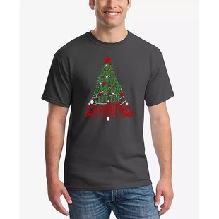 男士 Art 圣诞快乐文字艺术T恤 Pop 美国直邮LA