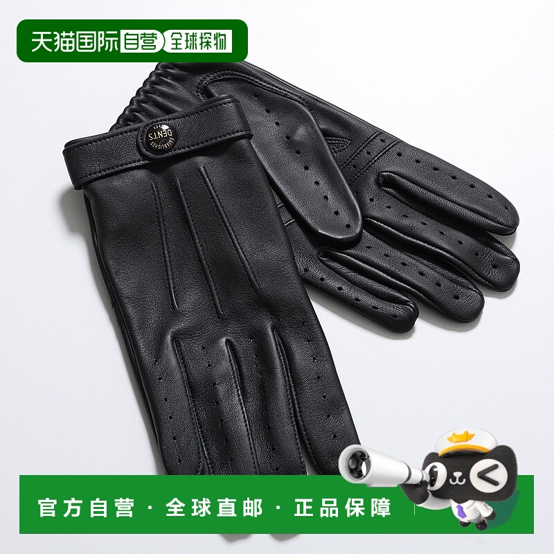 日本直邮DENTS 男士真皮驾驶手套黑色型号 15-2094