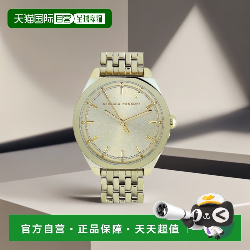 自营 Rebecca Minkoff Amari 金色手表 2200326 美国奥莱直发