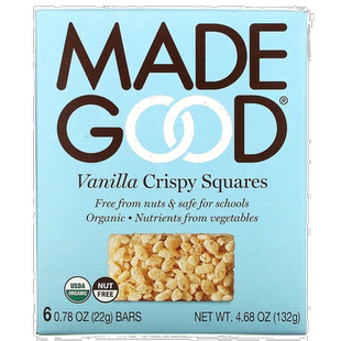 香港直邮MadeGood,Crispy Squares，香草味，6 根，每根 0.78 盎2