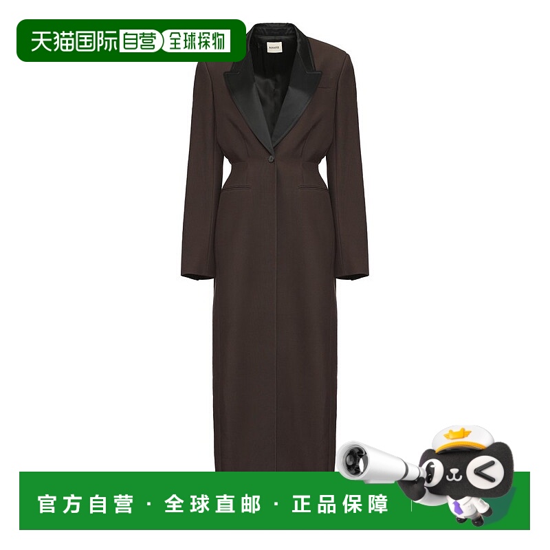 1h可退 香港直邮KHAITE 女士 Bellow 單排扣長版大衣 71074092W40