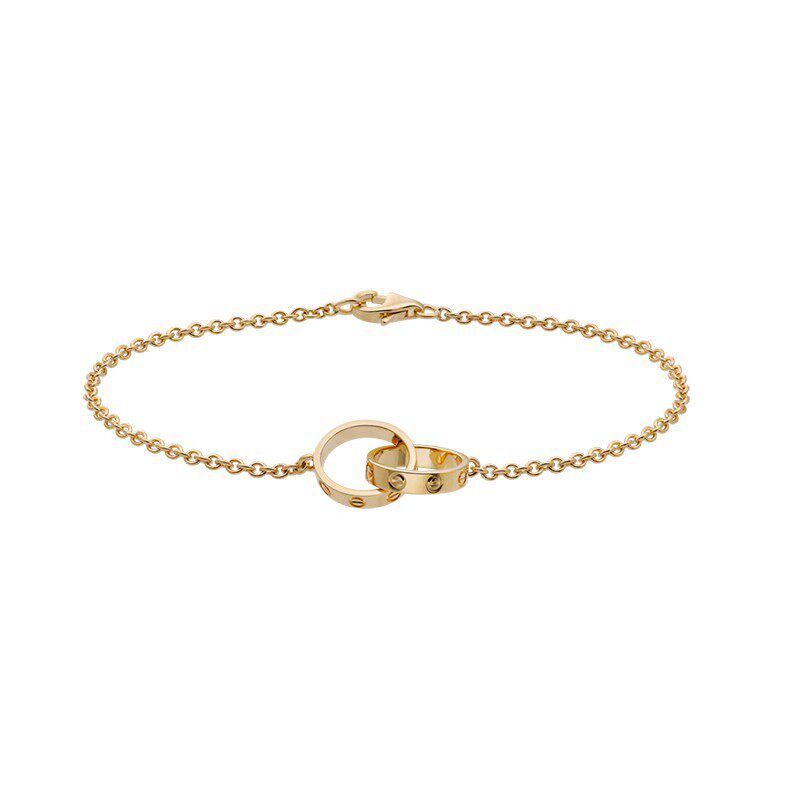CARTIER/卡地亚 经典LOVE系列 18K金黄金双环LOVE手链