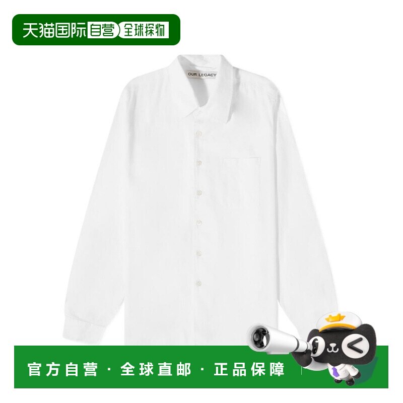 香港直邮OUR LEGACY 男士衬衫 M2232AO SS2023 白色 徽标衬衫