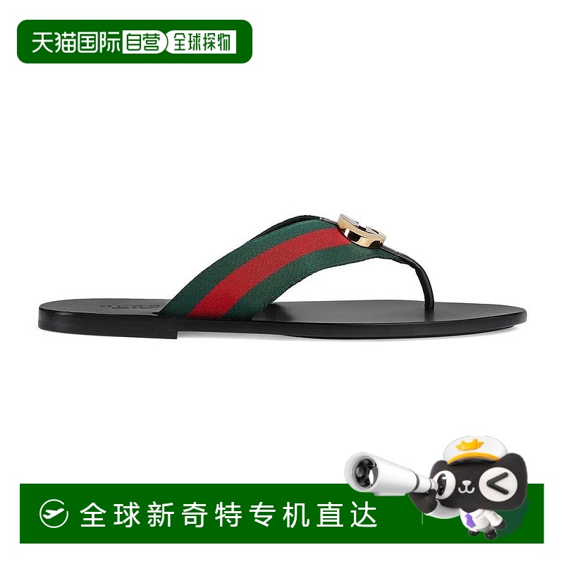欧洲直邮GUCCI 古驰 25春夏 630307 H9020 8476 男士 拖鞋 饰织带