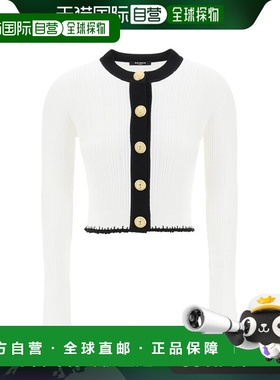 香港直邮Balmain 巴尔曼 女士 罗纹针织开衫 CF0KL047KG41