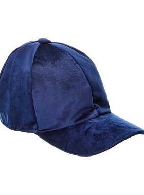 【美国奥莱】直发 Surell Accessories 天鹅绒棒球帽 - 蓝色