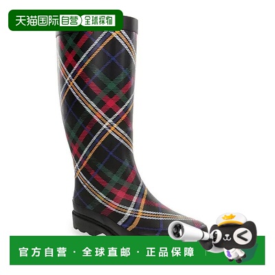 自营 Sugar Raffle 4女式黑色格子防水拉链雨靴JOBB1652-黑色 美
