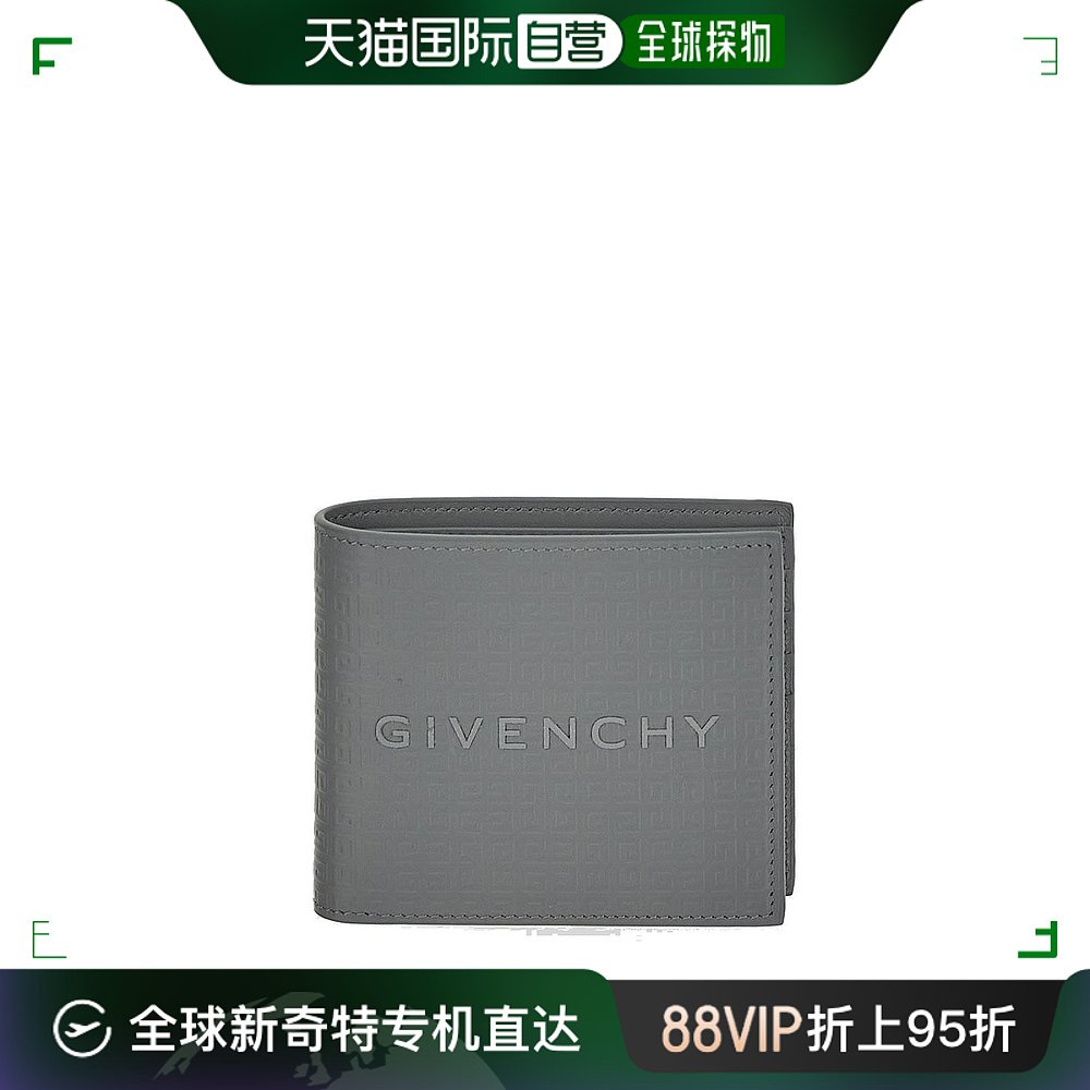 香港直邮潮奢 Givenchy 纪梵希 男士Givenchy 徽标贴片双折钱包