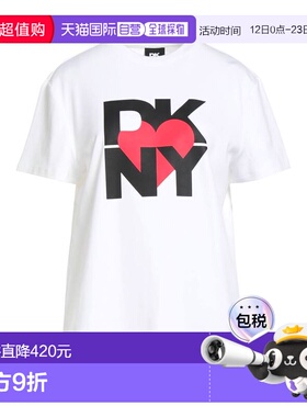 1h可退 香港直邮潮奢 Dkny 唐可娜儿 女士 T恤 white白色 舒适时