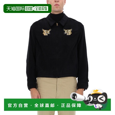 1h可退 香港直邮Visvim 维斯维木 男士 黑色真丝运动夹克 0125205