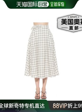 alexia admorEline Tweed Skirt - ivory plaid 【美国奥莱】直发
