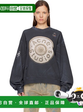 香港直邮Acne Studios 艾克妮 女士 灰色徽标套头衫 CI0203